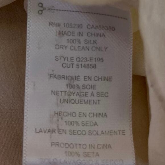 Equipment White 100% Silk Button Down Collar Long Sleeve Shirt Blouse Top Sz XS - Picture 4 of 4